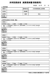 用途を限定した書式を用いることで減薬を強調して伝えやすくなる