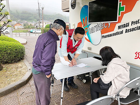 ライフラインが喪失した現地でも負担なく調剤が可能