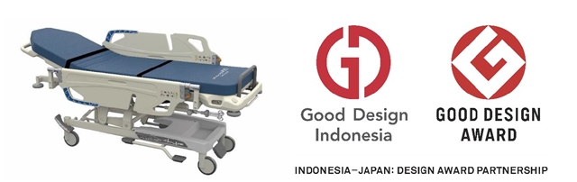 K6 Transport Stretcher(左)、グッドデザイン賞のロゴ(右)