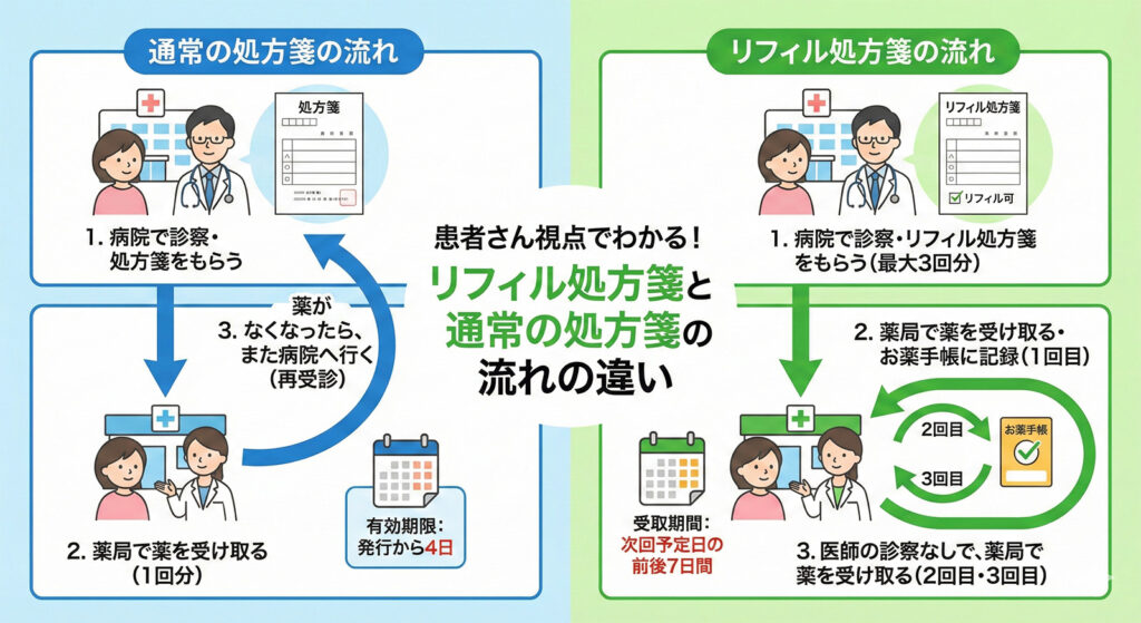 リフィル処方箋のもらい方