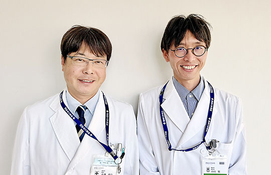 特任教授を併任する石澤氏(左)と特任助教の小川氏(同講座提供)