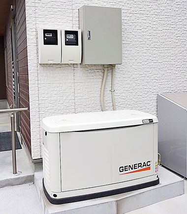 設置されたジェネラックのガス発電機