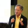 あいさつする鮫島光代表取締役社長CEO